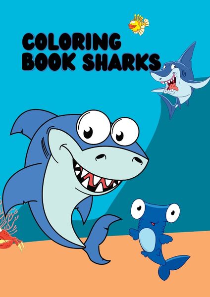 Coloring Book Sharks, Taschenbuch von Joe Hammoud, Tredition, 9783384404947