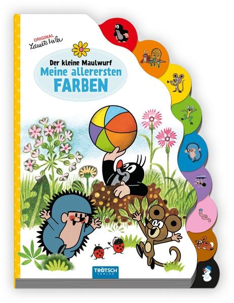 Produktbild: Tr&ouml;tsch Der kleine Maulwurf Pappenbuch mit Register Meine allerersten Farben