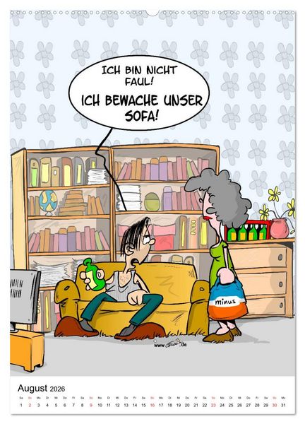 Produktbild: Trumix Cartoons - Nichts geht mehr (hochwertiger Premium Wandkalender 2026 DIN A2 hoch), Kunstdruck in Hochglanz