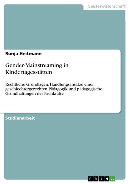 Produktbild: Gender-Mainstreaming in Kindertagesst&auml;tten