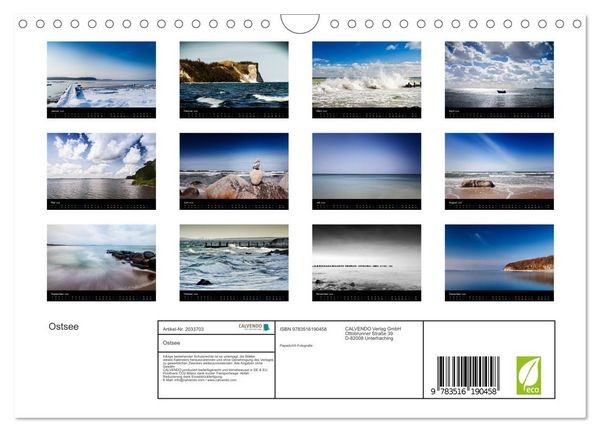 Produktbild: Ostsee (Wandkalender 2026 DIN A4 quer), CALVENDO Monatskalender