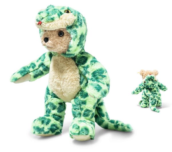 Steiff 113765 - Hoodie-Teddybär Schlange, Plüsch, hellgrün/beige, 27 cm
