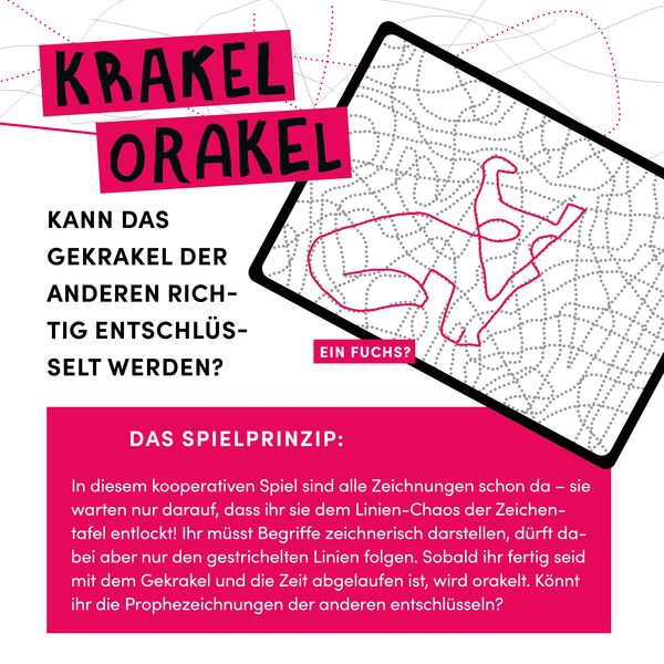 Produktbild: Krakel-Orakel &ndash; Das Zeichenspiel f&uuml;r alle, die nicht zeichnen k&ouml;nnen. Nominiert zum Spiel des Jahres 2025