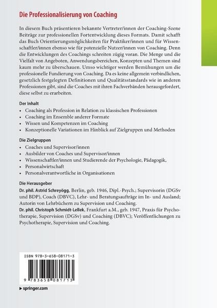 Produktbild: Die Professionalisierung von Coaching