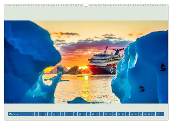 Produktbild: Kreuzfahrtschiffe vor Gr&ouml;nland (Wandkalender 2026 DIN A2 quer), CALVENDO Monatskalender