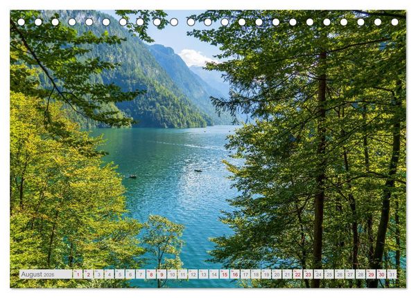 Produktbild: Malerische Seen in Bayern (Tischkalender 2026 DIN A5 quer), CALVENDO Monatskalender