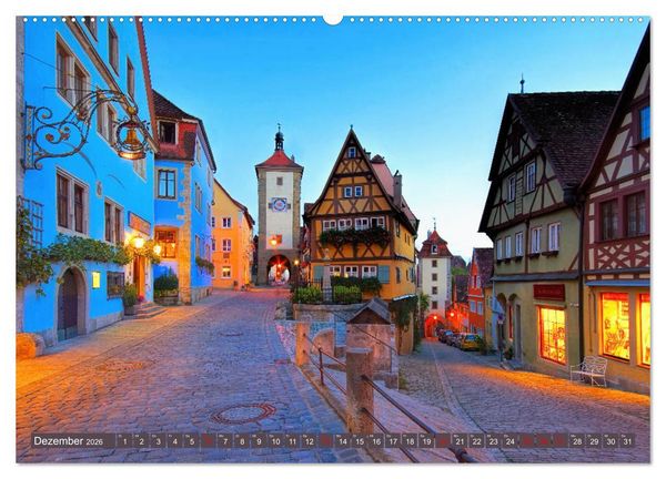 Produktbild: Rothenburg o. d. Tauber - Perle des Taubertales (hochwertiger Premium Wandkalender 2026 DIN A2 quer), Kunstdruck in Hochglanz
