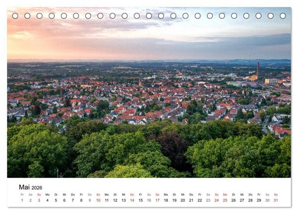 Produktbild: BIELEFELD aus der Vogelperspektive (Tischkalender 2026 DIN A5 quer), CALVENDO Monatskalender