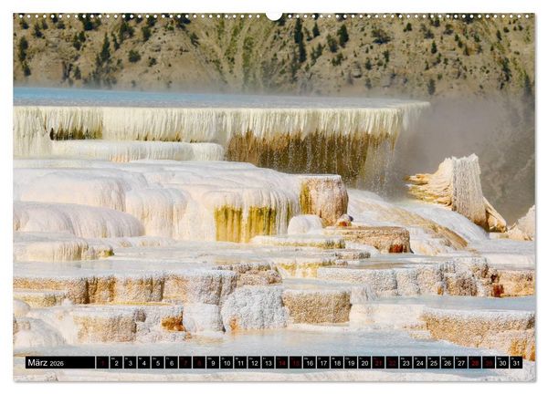 Produktbild: Wunderwelt Yellowstone 2026 (hochwertiger Premium Wandkalender 2026 DIN A2 quer), Kunstdruck in Hochglanz