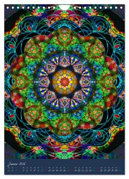 Produktbild: BLUMEN MANDALAS (Wandkalender 2026 DIN A4 hoch), CALVENDO Monatskalender