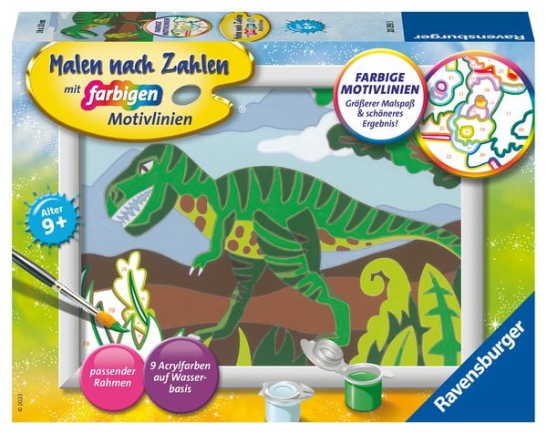 Produktbild: CreArt, Malen nach Zahlen Kinder - Hungriger Dinosaurier