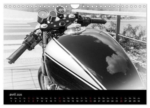Produktbild: Une moto de caract&egrave;re (Calendrier mural 2026 DIN A4 vertical), CALVENDO calendrier mensuel