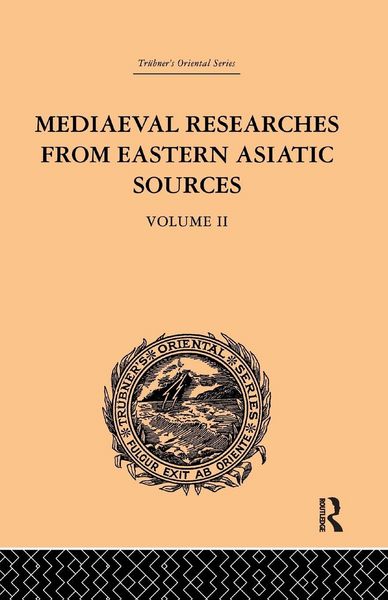Produktbild: Mediaeval Researches from Eastern Asiatic Sources