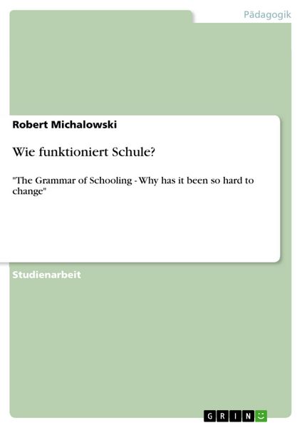Produktbild: Wie funktioniert Schule?