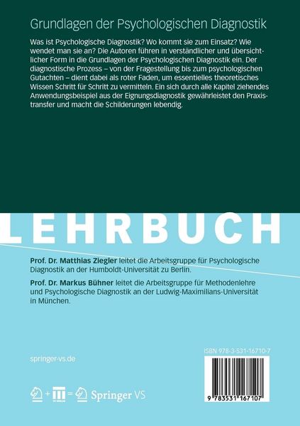 Produktbild: Grundlagen der Psychologischen Diagnostik