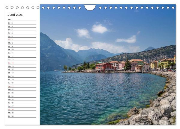 Produktbild: WUNDERBARER GARDASEE Riva del Garda und Torbole (Wandkalender 2026 DIN A4 quer), CALVENDO Monatskalender