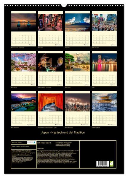 Produktbild: Japan - Hightech und viel Tradition (Wandkalender 2026 DIN A2 hoch), CALVENDO Monatskalender