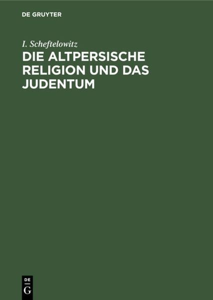 Produktbild: Die altpersische Religion und das Judentum