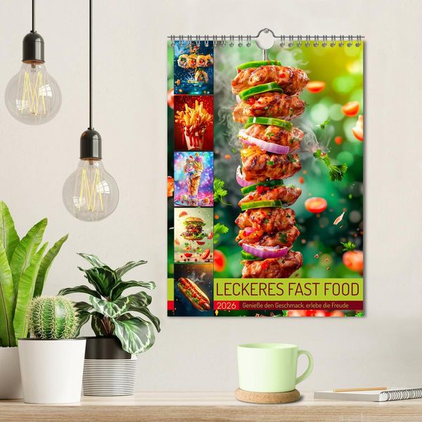 Produktbild: Leckeres Fast Food (Wandkalender 2026 DIN A4 hoch), CALVENDO Monatskalender