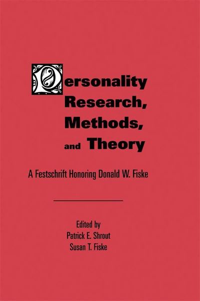 Produktbild: Personality Research, Methods, and Theory