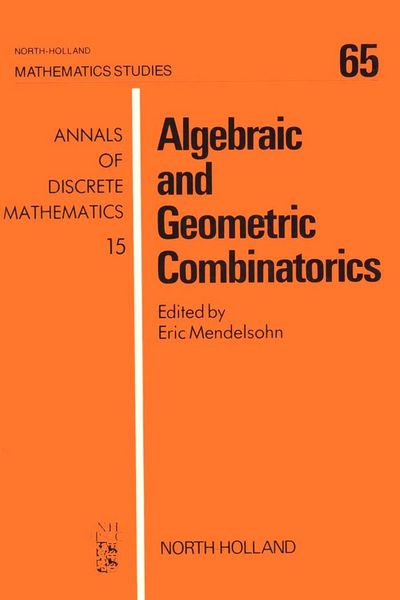 Produktbild: Algebraic and Geometric Combinatorics