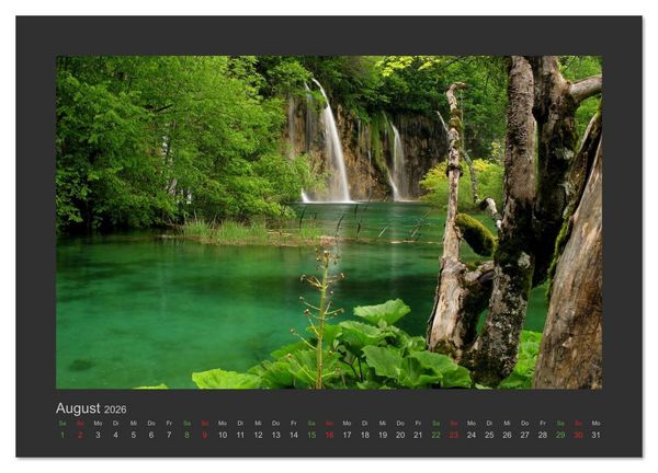 Produktbild: FALLENDE WASSER (Wandkalender 2026 DIN A2 quer), CALVENDO Monatskalender