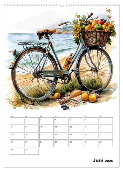 Produktbild: Fahrradpoesie (Wandkalender 2026 DIN A2 hoch), CALVENDO Monatskalender