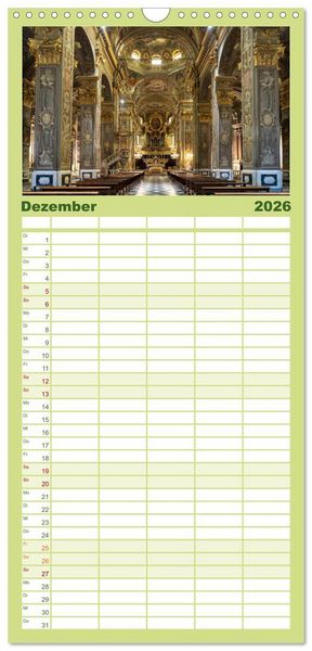 Produktbild: Familienplaner 2026 - Die Italienische Riviera - Ligurien mit 5 Spalten (Wandkalender, 21 x 45 cm) CALVENDO
