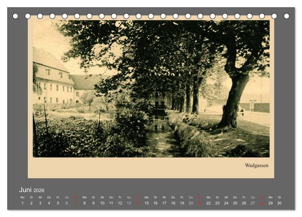 Produktbild: Saarland - vunn domols (frieher), Landkreis Saarlouis (Tischkalender 2026 DIN A5 quer), CALVENDO Monatskalender