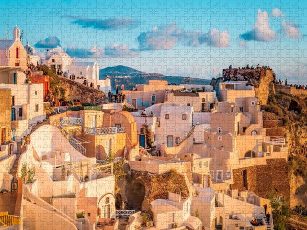 Produktbild: CALVENDO Puzzle Oia Kastro | 1000 Teile Lege-Gr&ouml;&szlig;e 64x48cm Foto-Puzzle f&uuml;r gl&uuml;ckliche Stunden