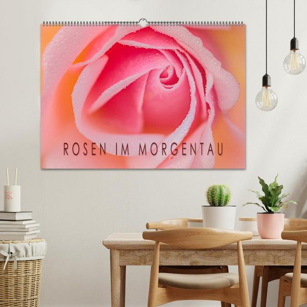 Produktbild: Rosen im Morgentau (Wandkalender 2026 DIN A2 quer), CALVENDO Monatskalender