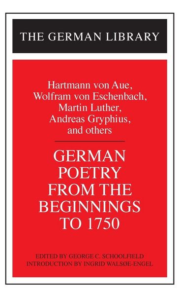 Produktbild: German Poetry from the Beginnings to 1750