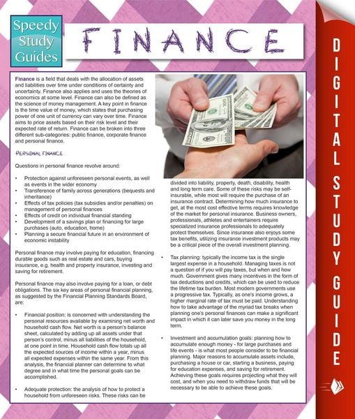 Produktbild: Finance (Speedy Study Guides)
