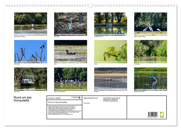 Produktbild: Rund um das Donaudelta (Wandkalender 2026 DIN A2 quer), CALVENDO Monatskalender