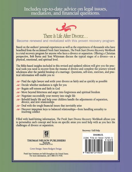 Produktbild: The Fresh Start Divorce Recovery Workbook