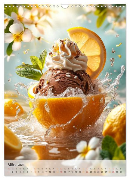 Produktbild: Eis - Raffinessen f&uuml;r Gourmets (Wandkalender 2026 DIN A3 hoch), CALVENDO Monatskalender