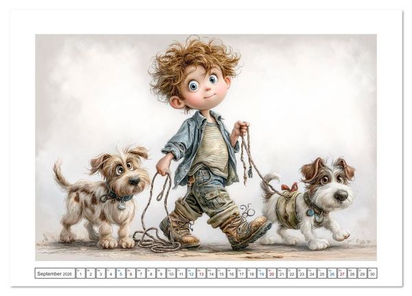 Produktbild: Wuff und weg! (Wandkalender 2026 DIN A4 quer), CALVENDO Monatskalender