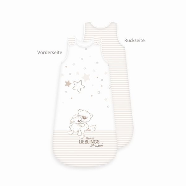 Produktbild: babybest&reg; 3385208234 - Lieblingsmensch Baby-Schlafsack, 110x45 cm, Bezug: 100% Baumwolle F&uuml;llung: 100%Polyester