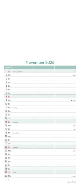 Produktbild: Kreativ-Kalender Planer für 2 2026 - 3 Spalten - 19,5x45 cm - Foto, Malen, Basteln - datiert - Kreativkalender - Foto-Kalender - Alpha Edition