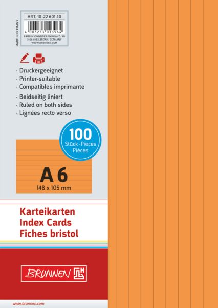 Produktbild: Brunnen Karteikarte A6 lin or 100St