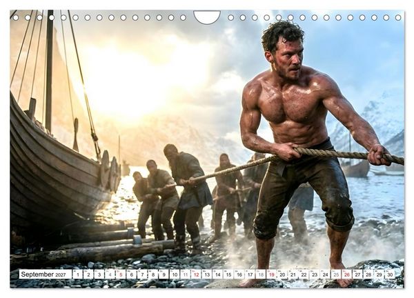 Produktbild: Echte Kerle &ndash; Wikinger (Wandkalender 2027 DIN A4 quer), CALVENDO Monatskalender