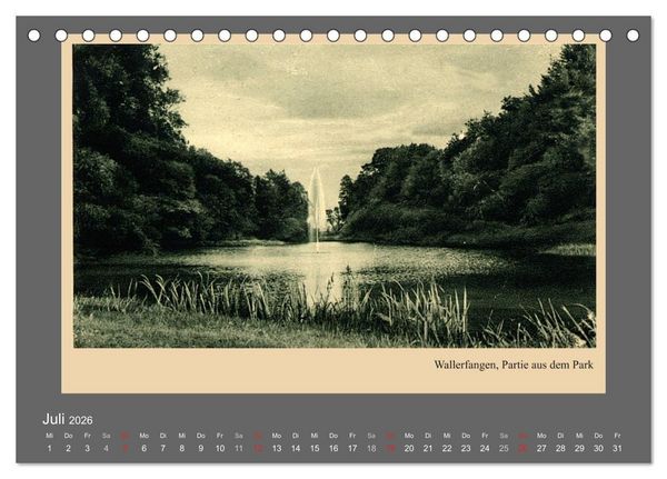 Produktbild: Saarland - vunn domols (frieher), Landkreis Saarlouis (Tischkalender 2026 DIN A5 quer), CALVENDO Monatskalender