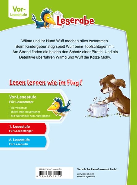 Produktbild: Leserabe Vor-Lesestufe - Wilma und ihr Hund Wuff