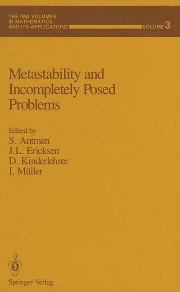 Produktbild: Metastability and Incompletely Posed Problems