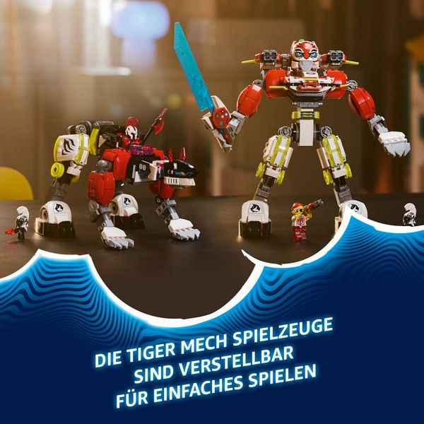 Produktbild: LEGO DREAMZzz Coopers Tiger-Mech und Zero's Hot Rod Auto, Geschenk 71497