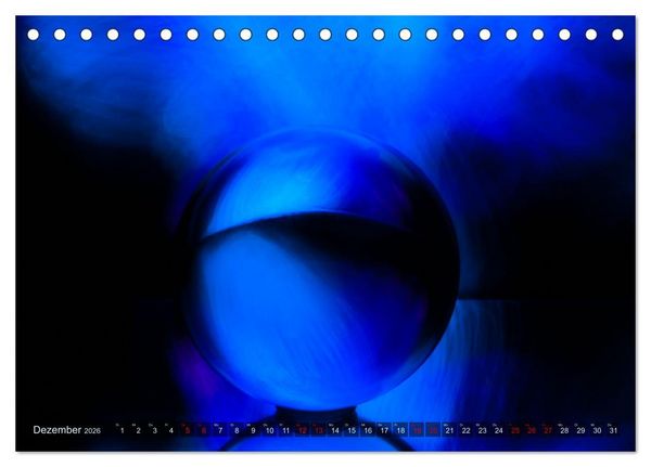 Produktbild: Lichtmalereien mit der Glaskugel (Tischkalender 2026 DIN A5 quer), CALVENDO Monatskalender