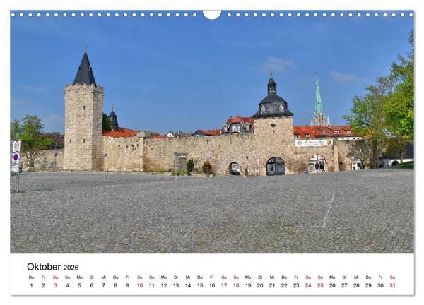 Produktbild: M&uuml;hlhausen in Th&uuml;ringen - Stadt im Herzen Deutschlands (Wandkalender 2026 DIN A3 quer), CALVENDO Monatskalender