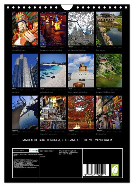 Produktbild: IMAGES OF SOUTH KOREA, THE LAND OF THE MORNING CALM (Wall Calendar 2026 DIN A4 portrait), CALVENDO 12 Month Wall Calendar