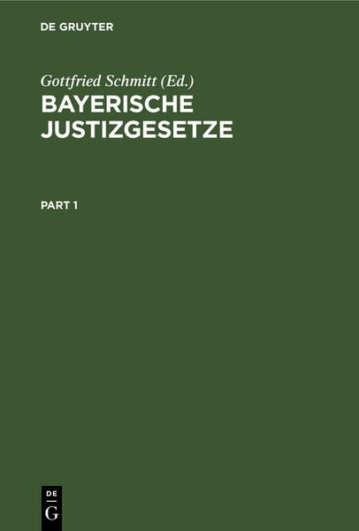Produktbild: Bayerische Justizgesetze