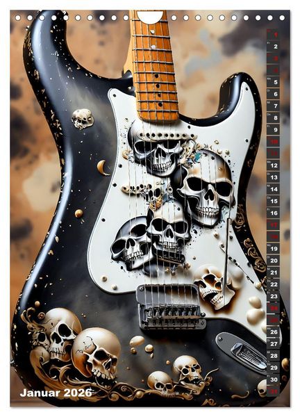 Produktbild: Traumhafte Gitarren (Wandkalender 2026 DIN A4 hoch), CALVENDO Monatskalender